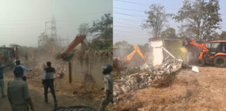 अवैध फ़ार्म हाउसों पर JCB का प्रहार, बेजा कब्जा हटाया गया