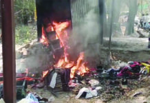 वेल्डिंग दुकान से निकली चिंगारी ने बगल की दुकान को किया स्वाहा, हजारों का नुकसान