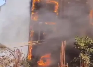 सिद्धि विनायक होटल में उद्घाटन के दिन लगी भीषण आग, 3 लोग झुलसे