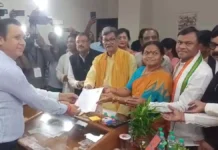 दूसरी बार फूलोदेवी नेताम ने राज्यसभा चुनाव के लिए दाखिल किया नामांकन