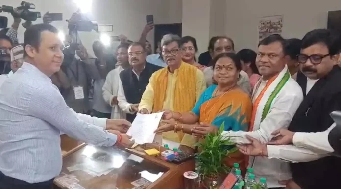 दूसरी बार फूलोदेवी नेताम ने राज्यसभा चुनाव के लिए दाखिल किया नामांकन