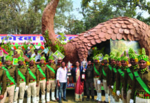 गणतंत्र दिवस पर कोरबा वन मंडल की झांकी को मिला द्वितीय स्थान