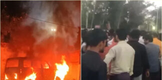 सिंगरौली में नाबालिग की हत्या पर भडक़ा जनाक्रोश थाने पर हमला, पेट्रोल बम फेंके, कार फूंकी