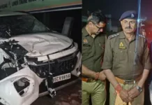 मथुरा में बड़ा हादसा: पानी की टंकी से टकराकर गोवर्धन ड्रेन में गिरी कार, तीन भाइयों समेत 4 की मौत