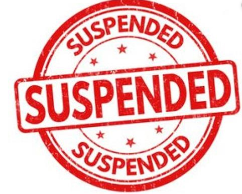 suspended